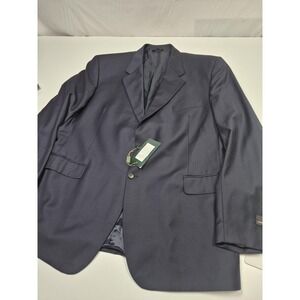 Zanieri Suit Jacket Mens 50 Long Navy Wool Super 110s 2 Button Italy NWT